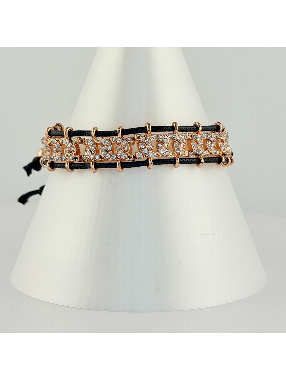 Bomb Party Bracelet - Chain Link Chorded Pulley on Rose Gold Plating